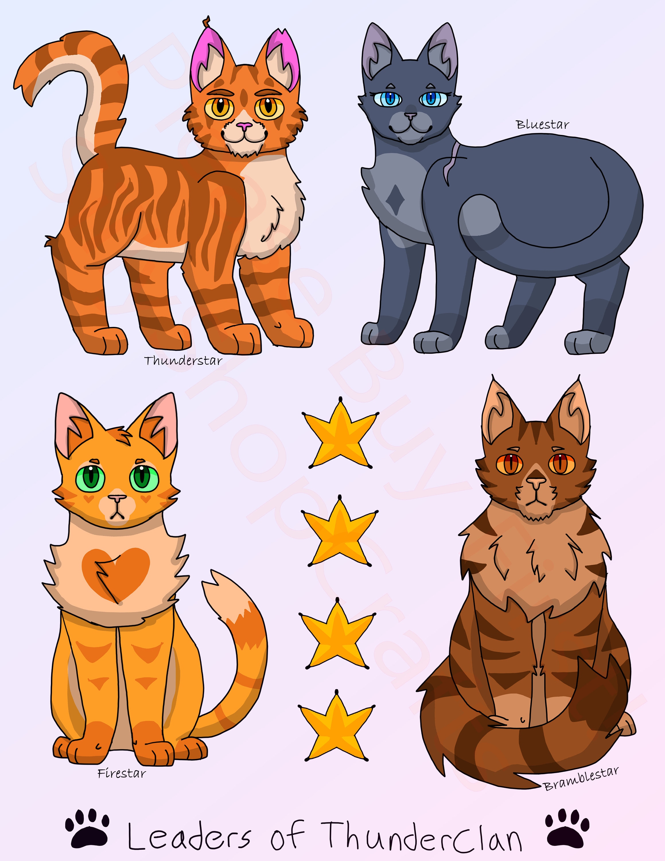 Warrior Cat Villains Set One Sticker for Sale by cxtdog