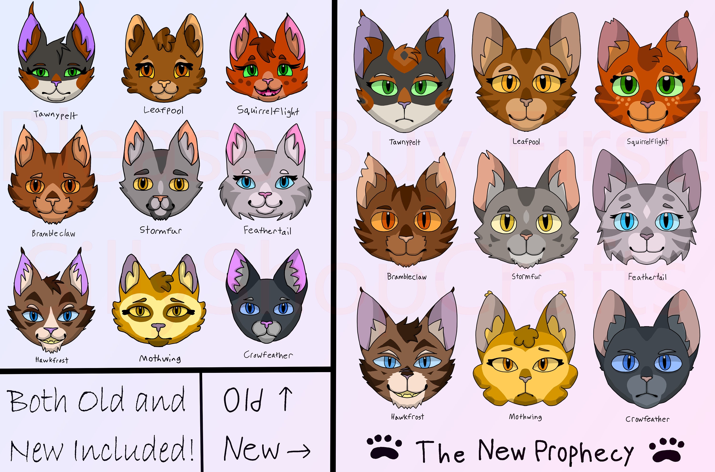 Warrior Cat Villains Set One Sticker for Sale by cxtdog