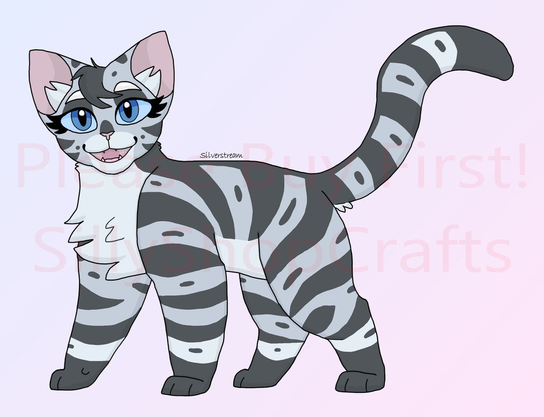 Silverstream Warrior Cats SVG, PNG, JPG Digital Sticker / Cake Topper ...