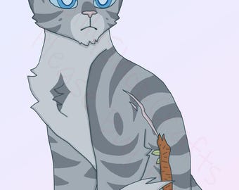 Jayfeather - Warrior Cats Printable PNG Sticker: Cake Topper, Gift (Instant Download - 1pc)