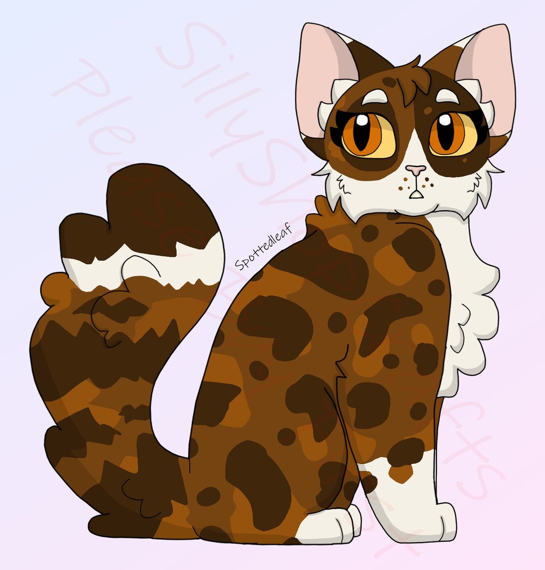 Spottedleaf Drawing Spottedleaf Warrior Cats SVG, PNG, JPG Digital Sticker / Cake Topper ...