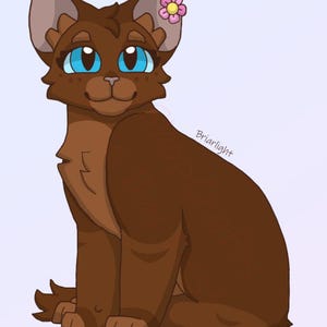 Briarlight - warrior cats PNG - Digital Sticker / Cake Topper / Geschenk / Sofort Download - 1 digitaler Aufkleber