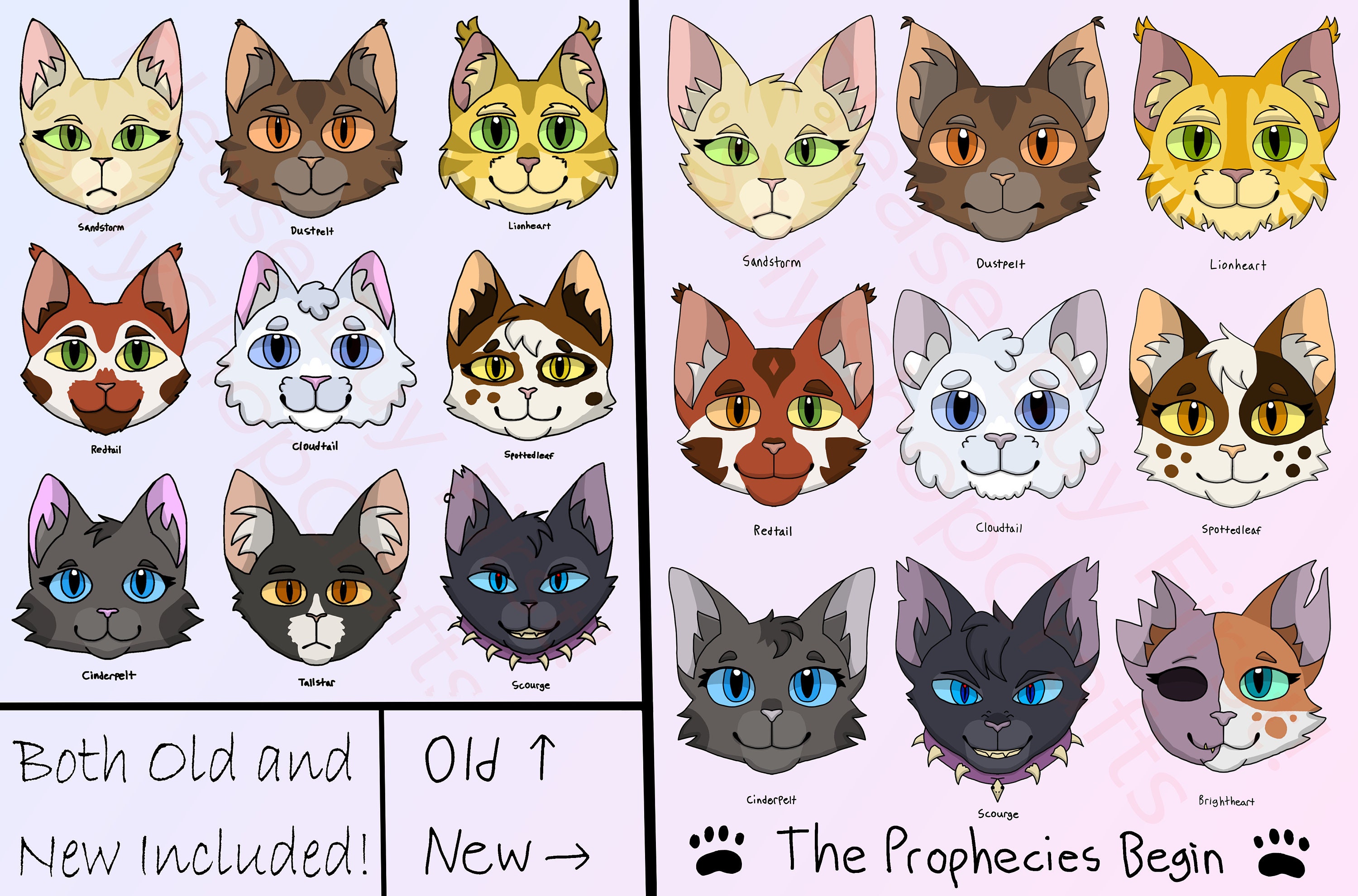 Warrior Cats SVG Digital Stickers INSTANT DOWNLOAD: Clan 