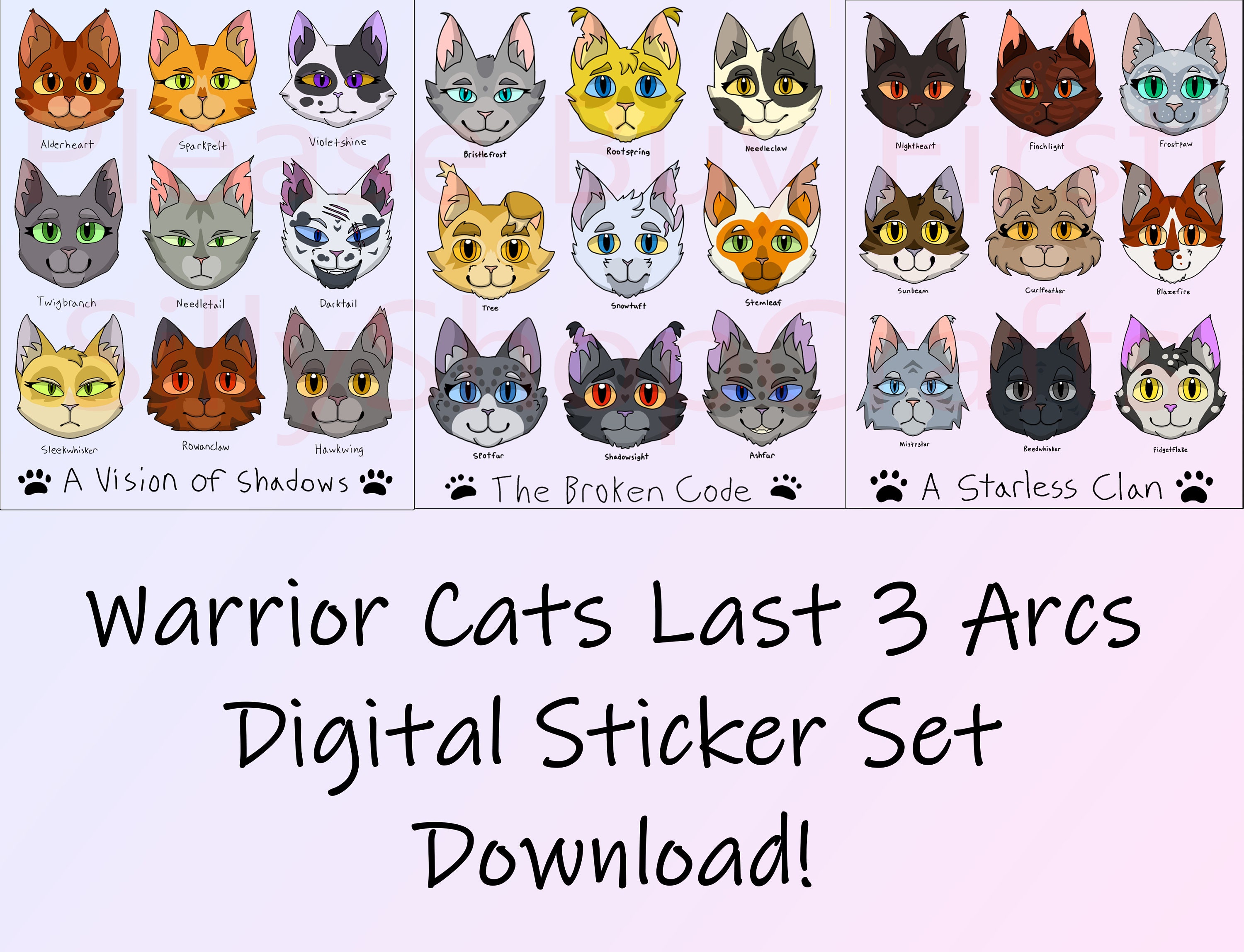 Warrior Cats - Clan Founders (5 stickers) Sticker by Didychu