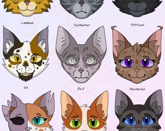 Warrior Cats Stickers: Power of Three Character PNGs (Instant Download, 9pc Value Pack)