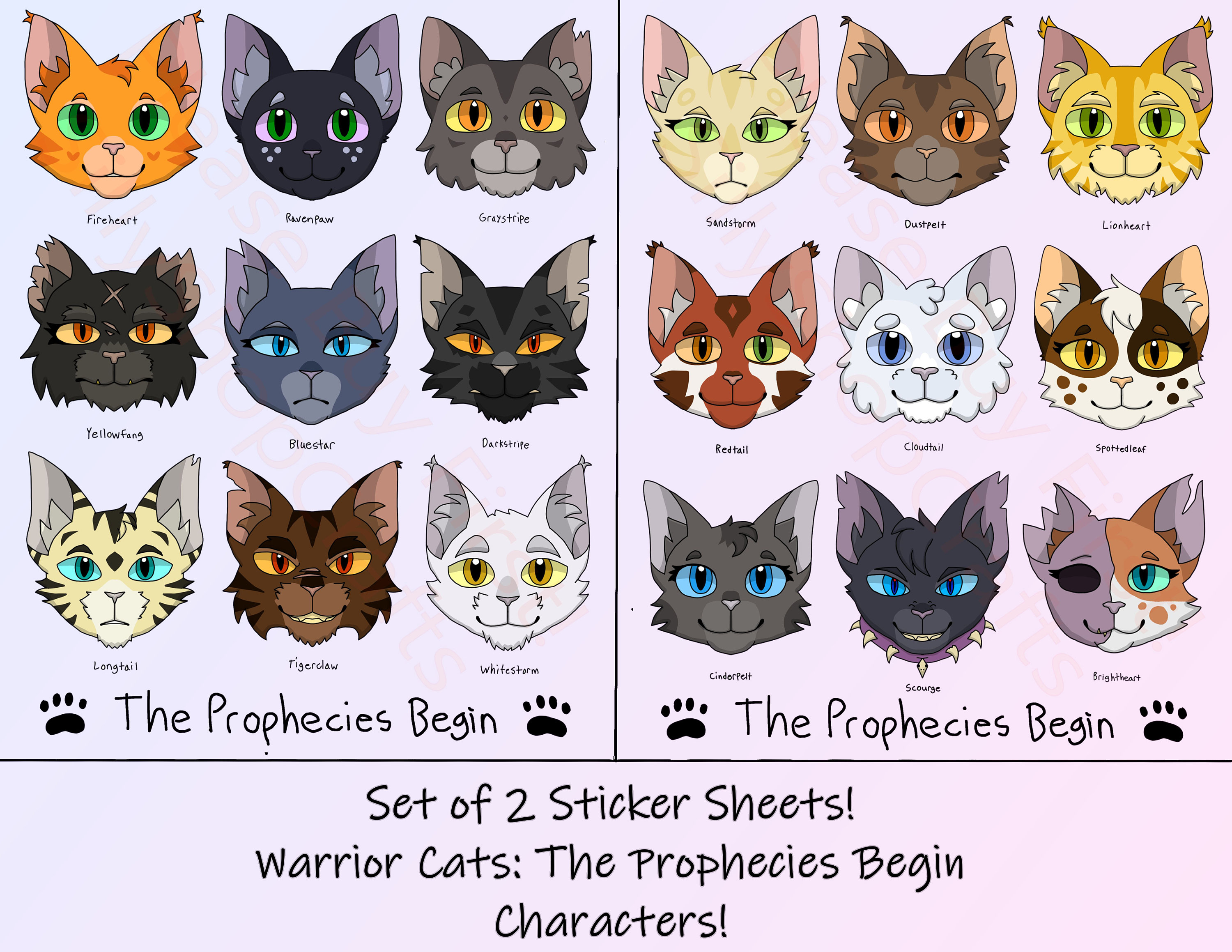 Warrior Cats SVG Digital Stickers INSTANT DOWNLOAD: the Broken 