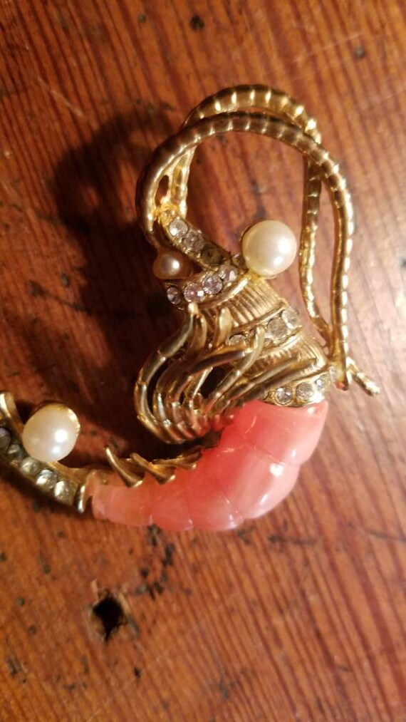 Hattie Carnegie Shrimp Brooch