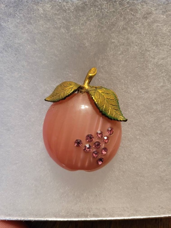 Forbidden Fruit Apple Brooch - image 4