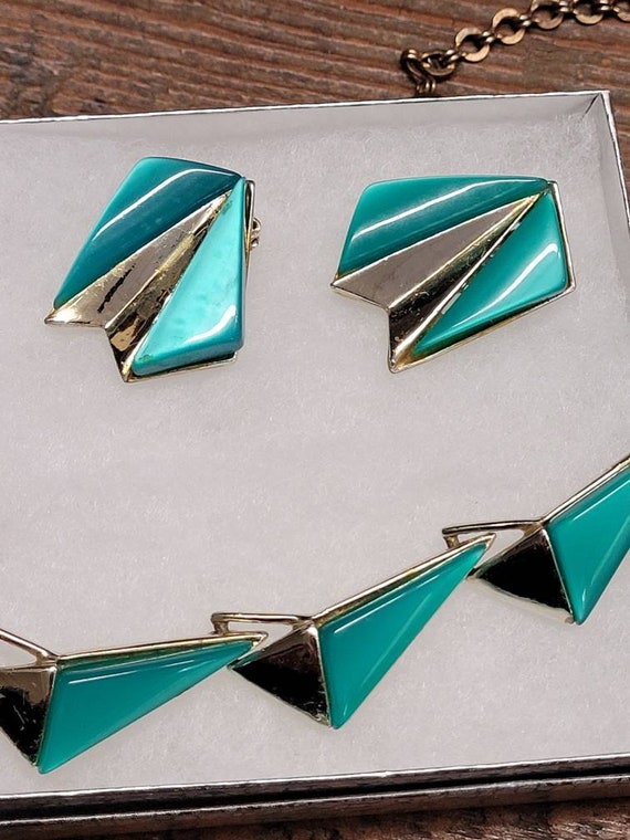 1960's Charel Thermoset Jewelry Set - image 5