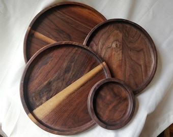 Deep Lip Solid Wood Plates