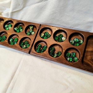 Handmade Walnut Mancala Board