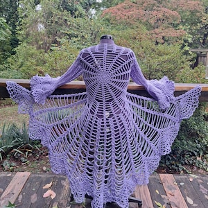 Gothic Spiderweb Duster with beaded Spider