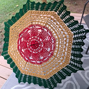 Victorian-Boho Crochet Parasol