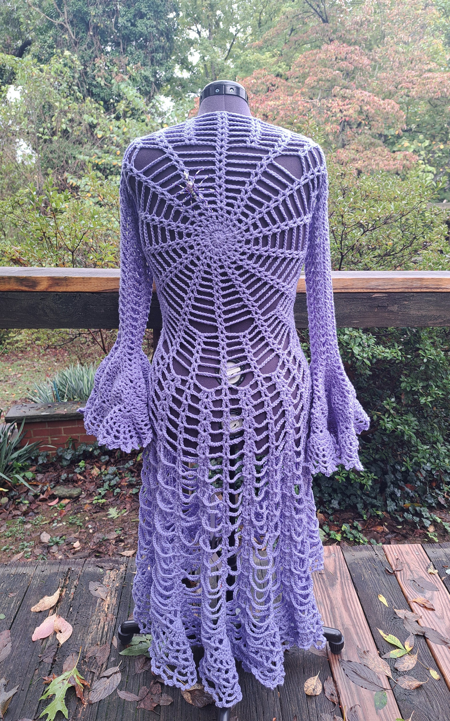 Gothic Spiderweb Duster With Beaded Spider - Etsy