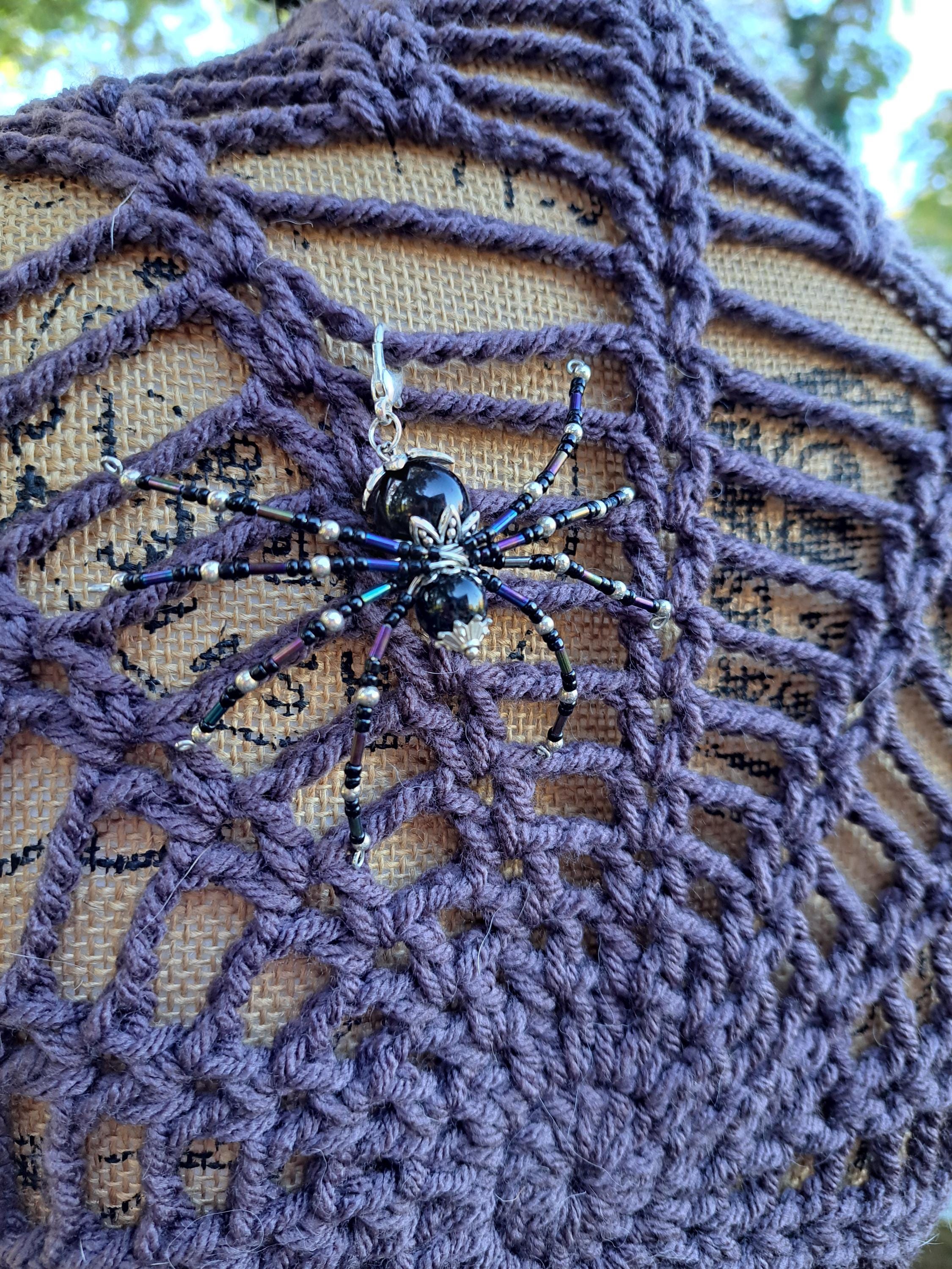 Gothic Spiderweb Duster With Beaded Spider - Etsy