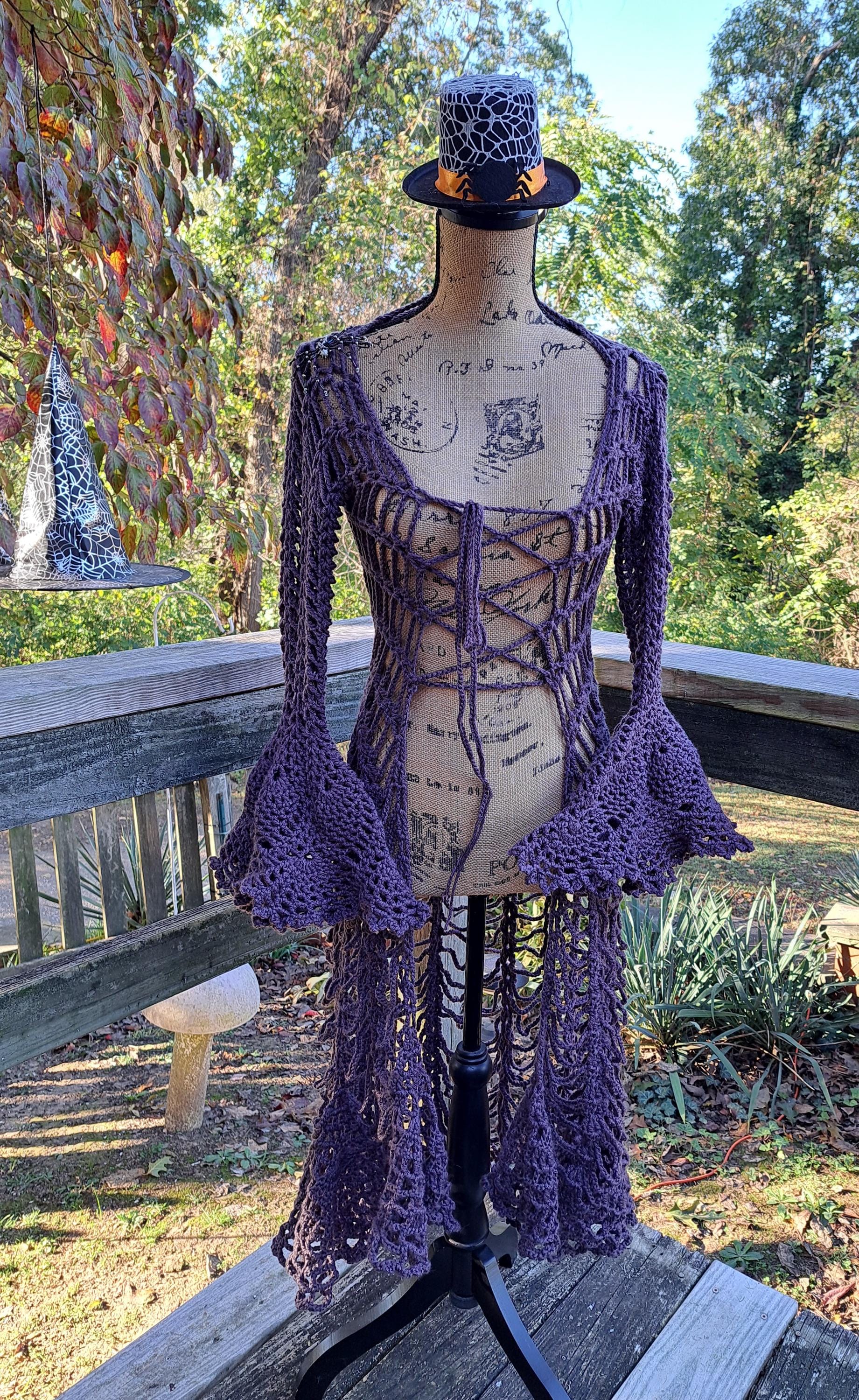 Gothic Spiderweb Duster With Beaded Spider - Etsy