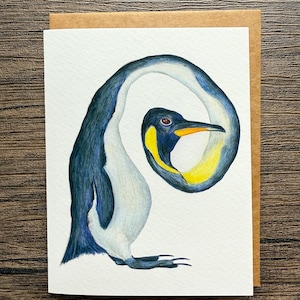 Twisted Penguin Art Greeting Card,Blank Card, A2, 5.5"x4.25"