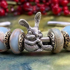 BEAD "Rabbit" DAGAZ jewelry, Charm for Bracelet