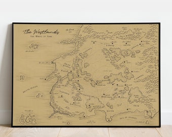 Map of The Westlands: The Wheel of Time