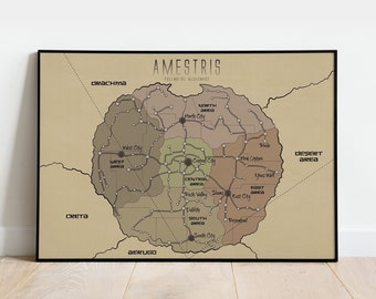 Map of Amestris: Fullmetal Alchemist