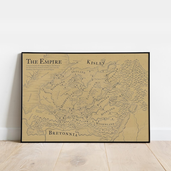 Map of Warhammer Old World: Empire - Etsy