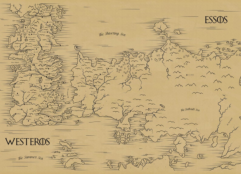 Printable Map Of Westeros And Essos Maps Of The World Images
