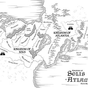 Map from Blood and Ash: Kingdoms of Solis and Atlantia  Etsy