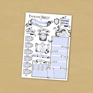 D&D Gefährten Charakterbogen *PDF DOWNLOAD* Ausfüllbar