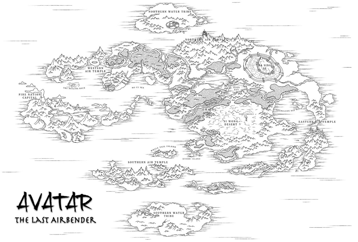 avatar last airbender world map outline avatar last airbender world map outline