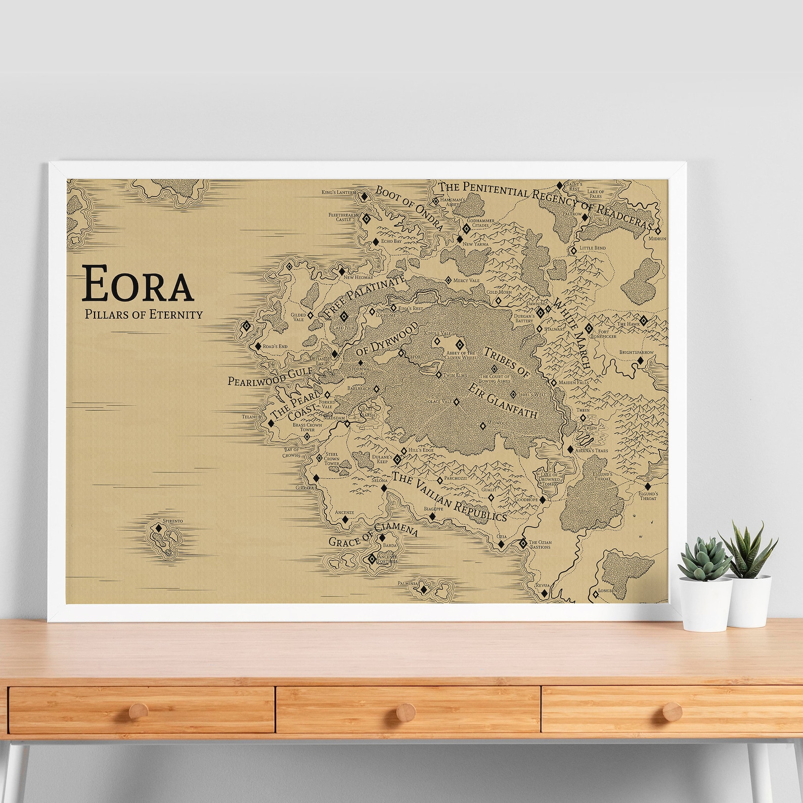 Map of Eora Pillars of Eternity Etsy Canada