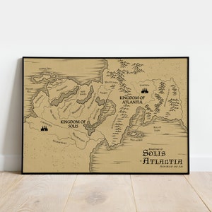Carte de Blood and Ash : les royaumes de Solis et d'Atlantia
