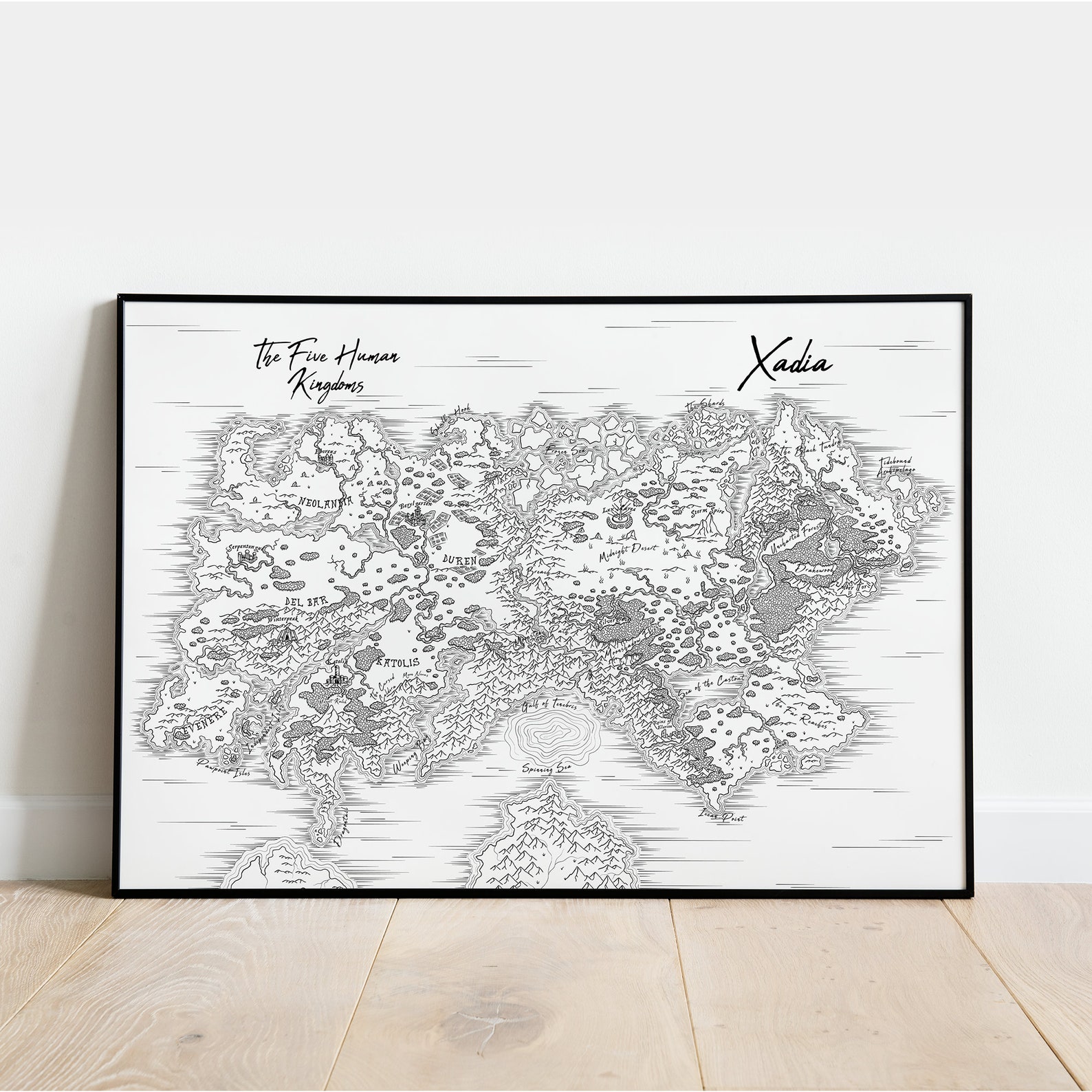 Map From Dragon Prince xadia Five Human Kingdoms Etsy
