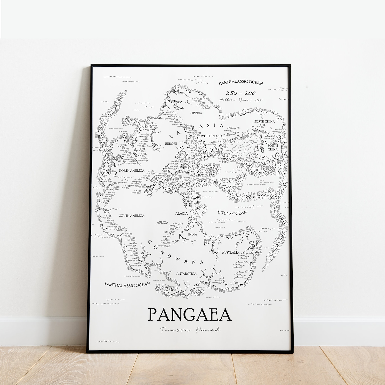 Map of Pangaea - Etsy