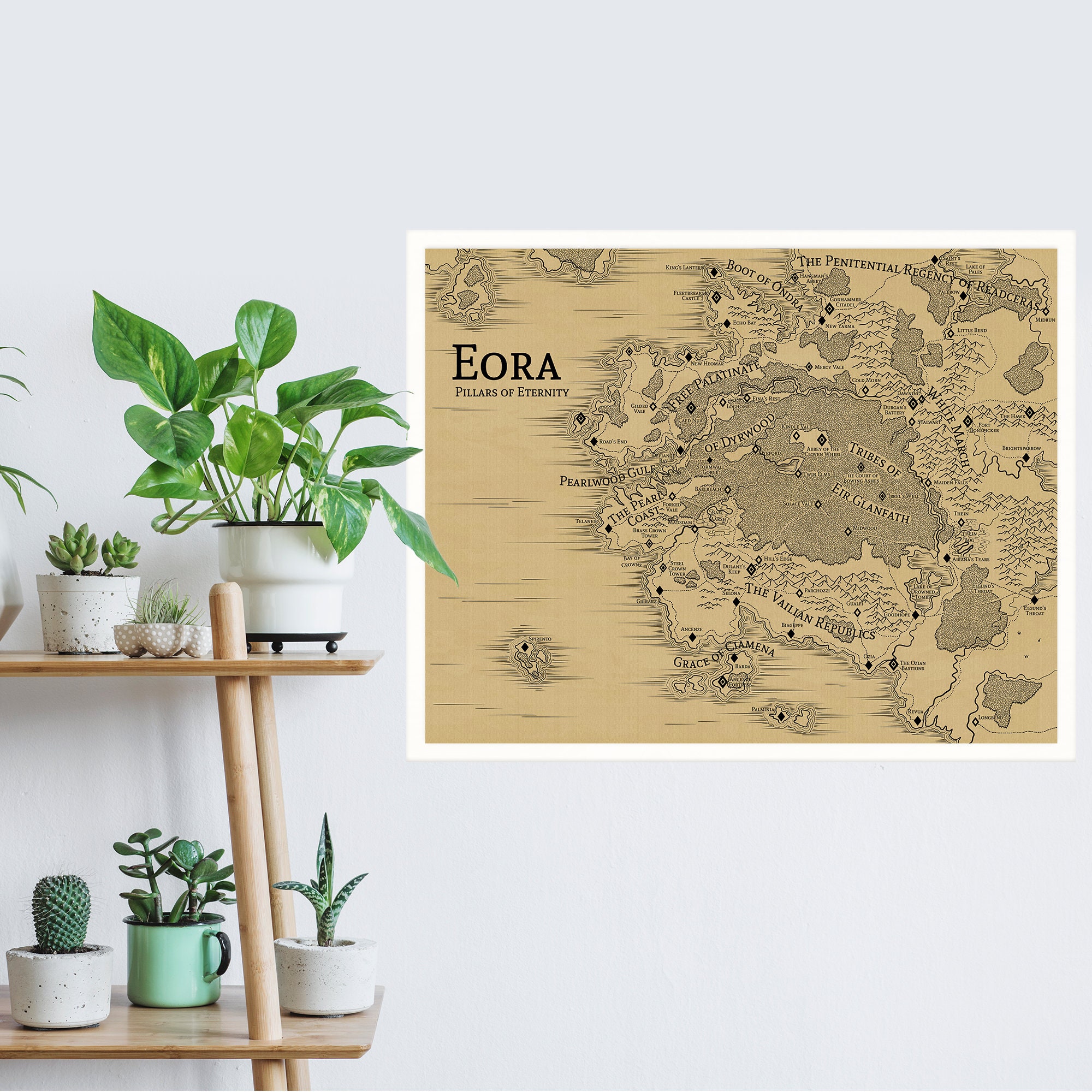 Map of Eora Pillars of Eternity Etsy