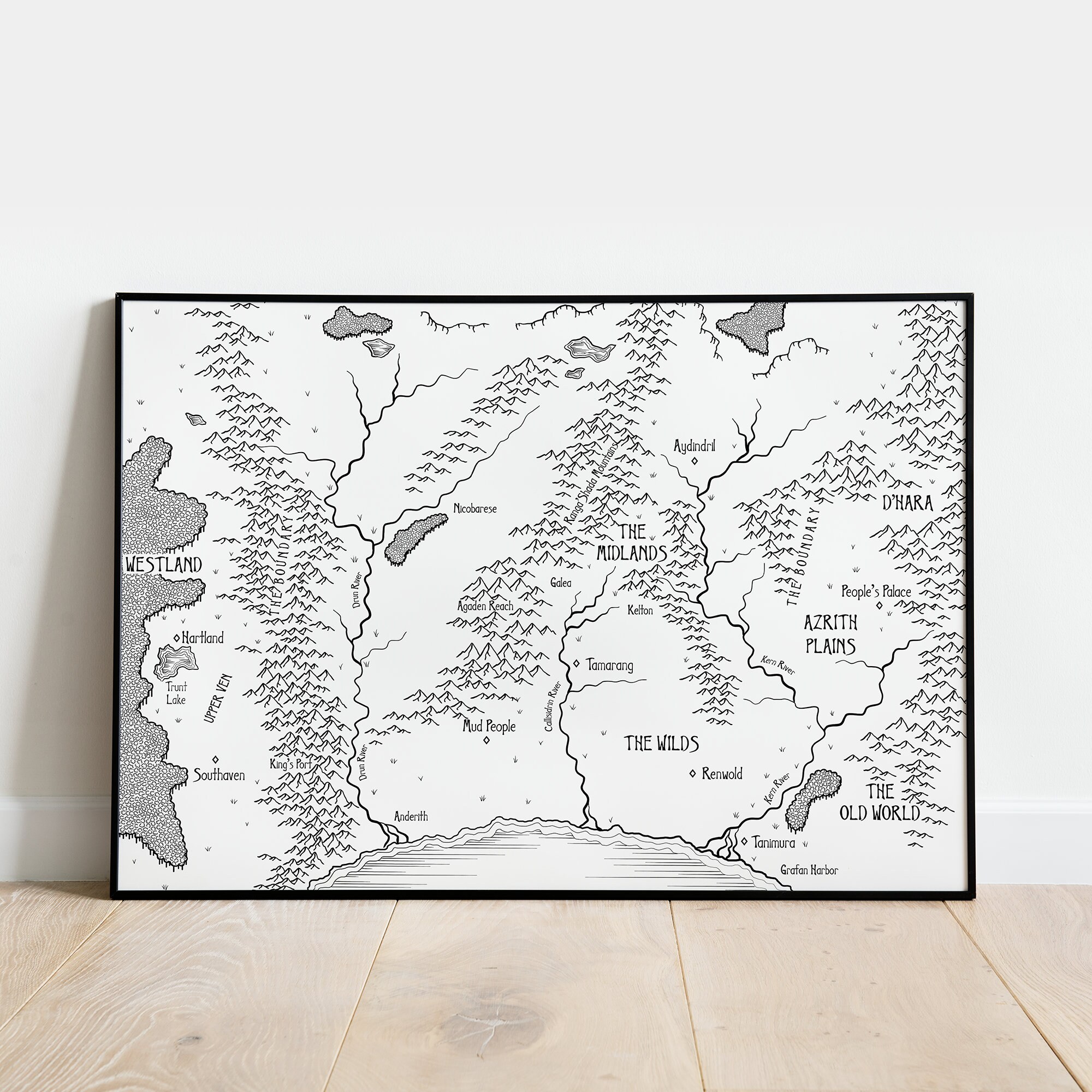 Sword Of Truth Map Map From The Sword Of Truth | Etsy Hong Kong