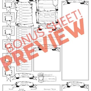D&amp;D Animal Companion Character Sheet *PDF DOWNLOAD* Fillable - Etsy