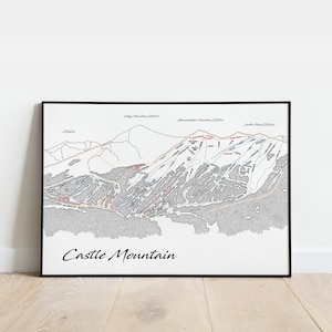 Carte des pistes de ski de Castle Mountain