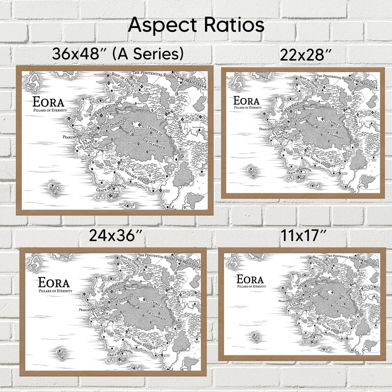 Map of Eora Pillars of Eternity Etsy