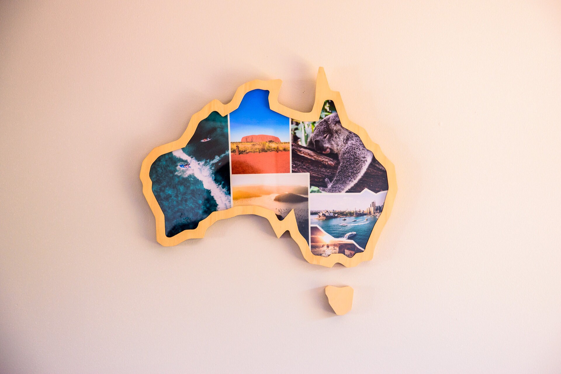 The Mini Australia Frame Unique Freeform Wooden Picture Etsy