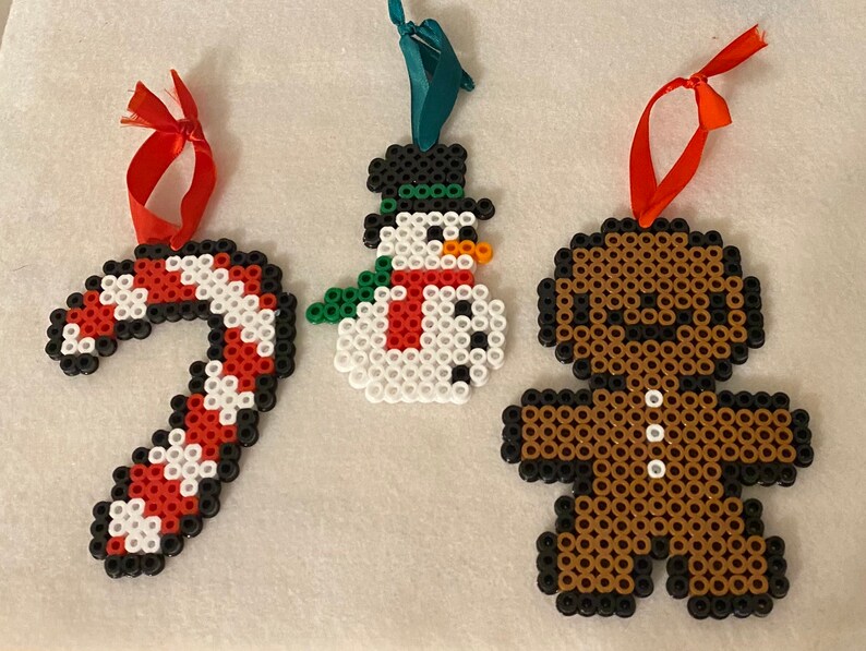 DIY Perler Bead Christmas Ornament Craft Kits Kids Craft Etsy