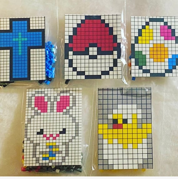 DIY Perler Bead Easter Craft Kits, Kids Craft, Cross, Bunny, Chicks 