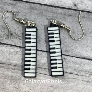 Keyboard Piano Charm Dangle Earrings image 2