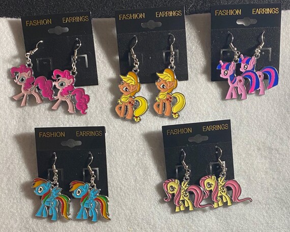 Pony Enamel Charm Dangle Earrings Etsy Australia