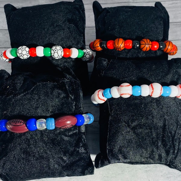 Football, Basketball, Baseball & Soccer Bracelets - Choose your Colors and Show your team spirit!