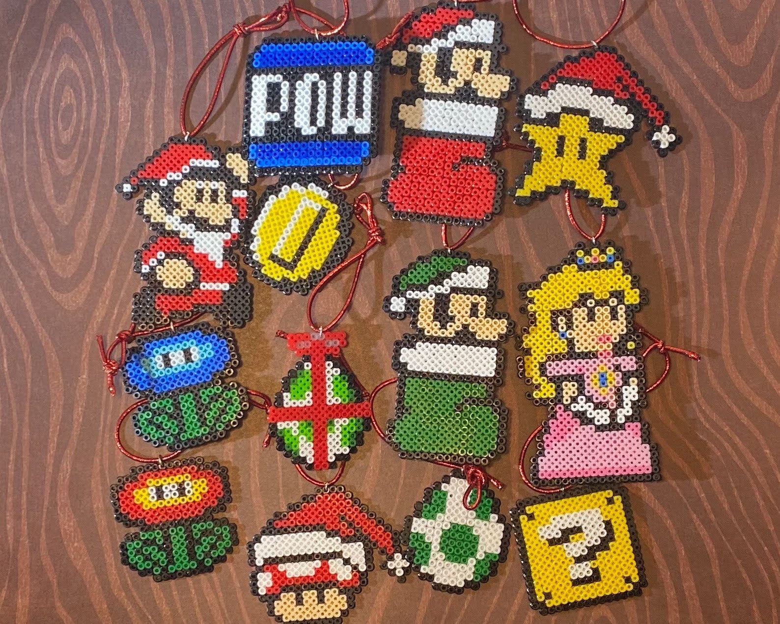 Mario Hama Beads Christmas Patterns Mario Inspired Christmas - Main Image