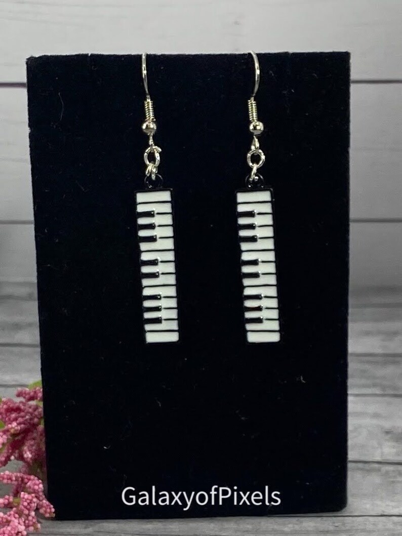 Keyboard Piano Charm Dangle Earrings image 3