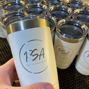 Set of 15 Personalized Coffee Tumbler - Laser Engraved Tumbler - Hot/Cold Insulated cup - Custom Tumbler - Bulk tumblers