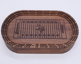 Cribbage Board CNC file - dxf svg ai pdf - Football Stadium cribbage - Football Cribbage