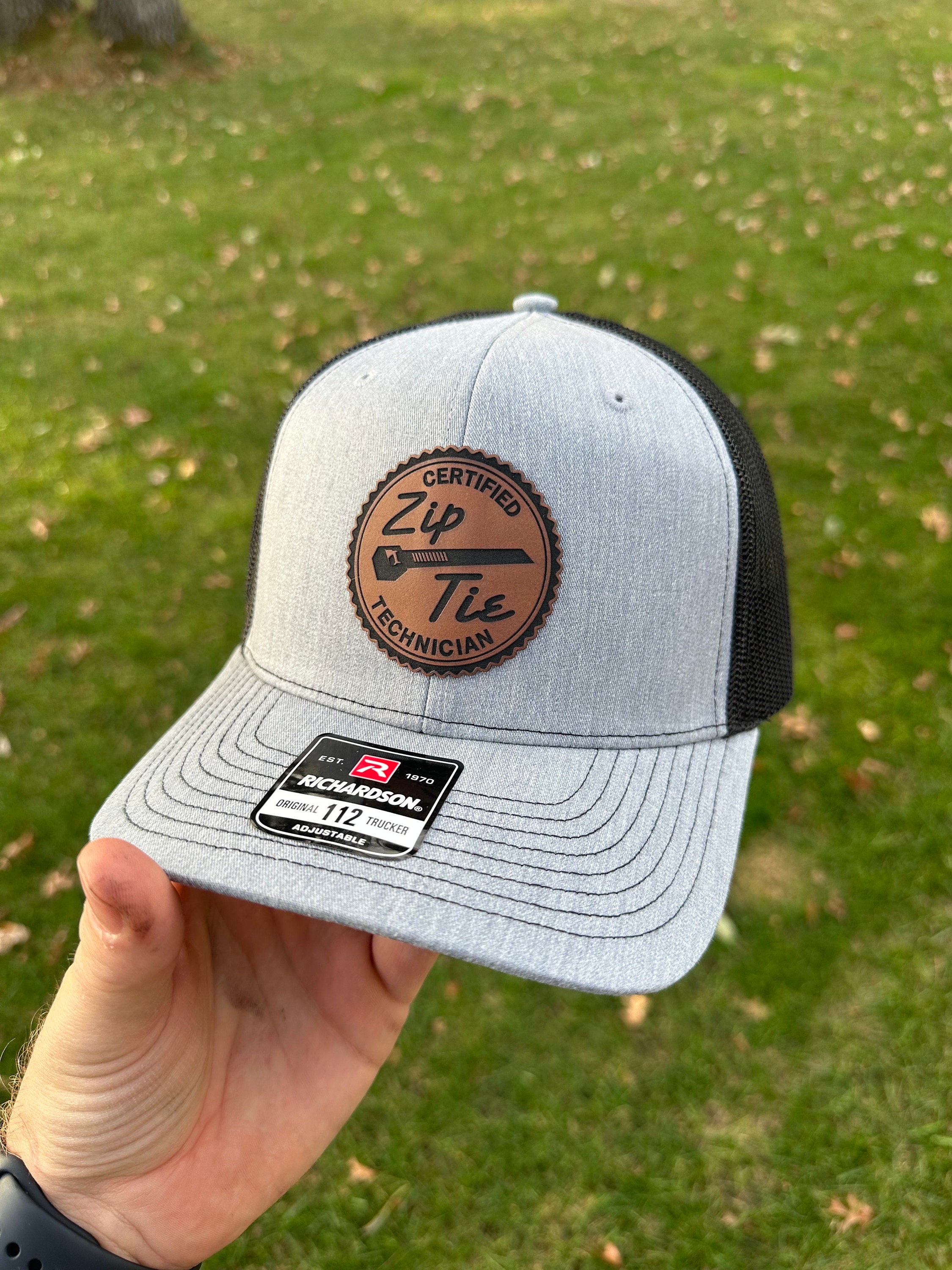 Certified Zip Tie Tech Hat, Leatherette Patch - Logo Hats