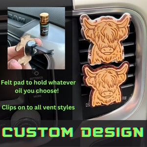 Car Vent Diffuser - Essential Oil Diffuser - Car air freshener - custom design
